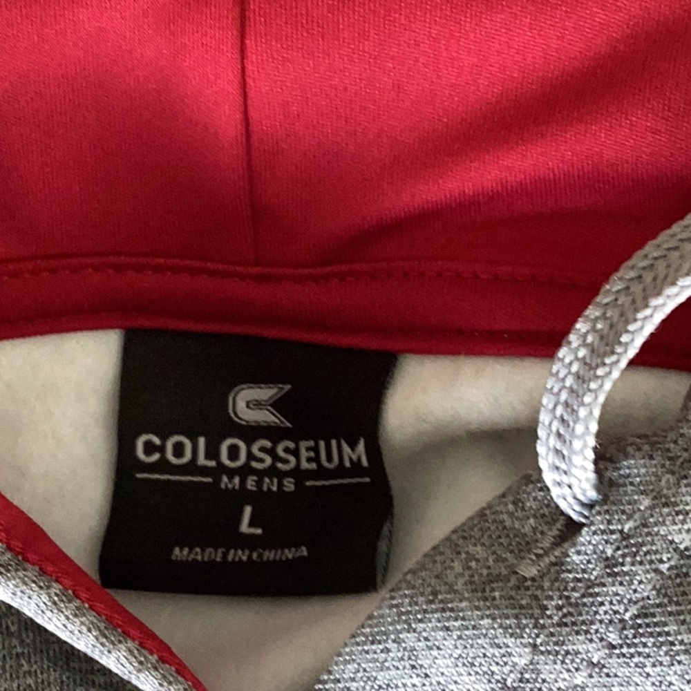 NWT WSU (Washington State Cougar Coach Style) Colosseum Gray Hoodie - Picture 6 of 8
